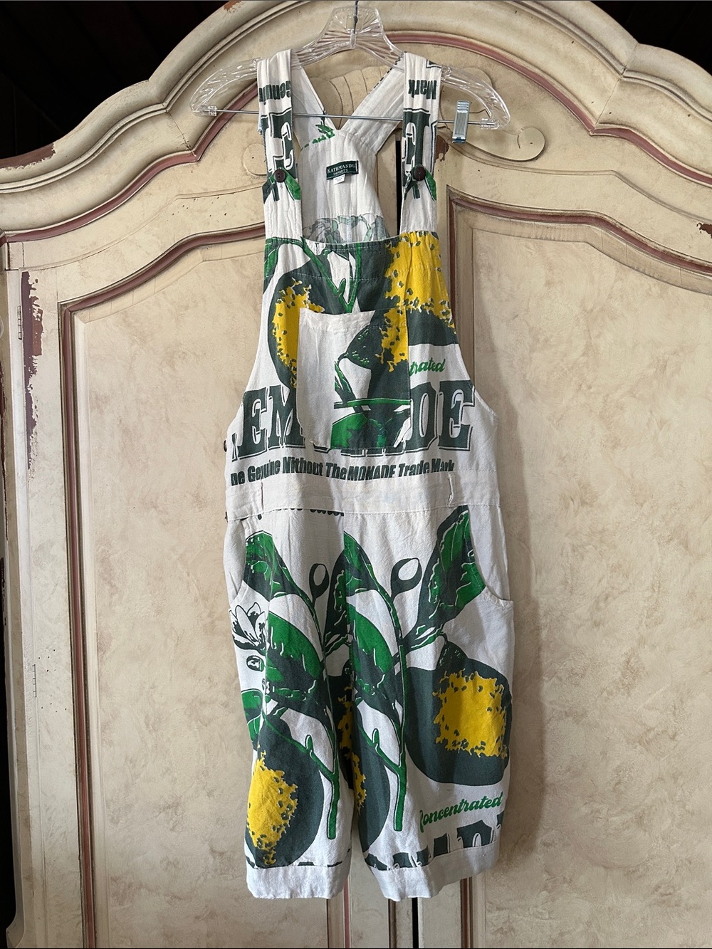 Kathmandu Lemon Print Overalls Jumpsuit one size